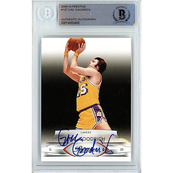 Gail Goodrich LA Lakers Autographed 09-10 Prestige Basketball Card Beckett Slab - Picture 1 of 4